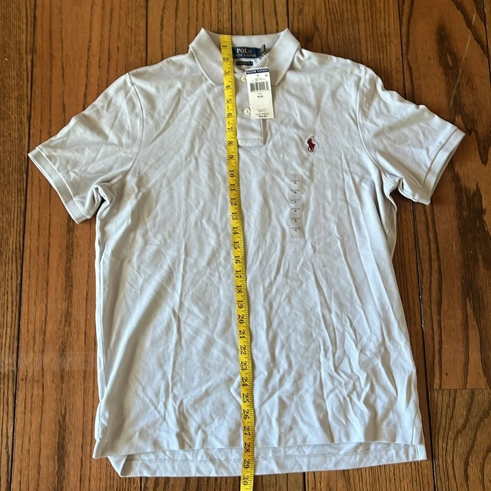 Polo by Ralph Lauren Gray Men's Polo Shirt, Size M